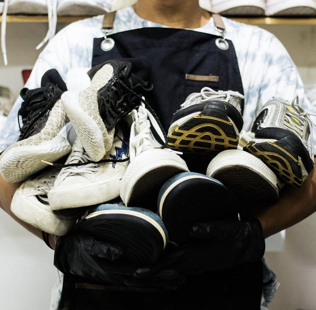 Sepatu yang akan di Treatment